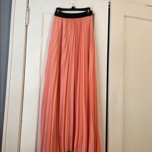 Maxi coral skirt with built in slip